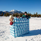 Inflatable Jumbo Snow Bunker- The Ultimate Snowball Fight Bunker to Protect You from Incoming snowballs- Portable Snowball Defence for Winter Fun.