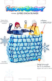 Inflatable Jumbo Snow Bunker- The Ultimate Snowball Fight Bunker to Protect You from Incoming snowballs- Portable Snowball Defence for Winter Fun.