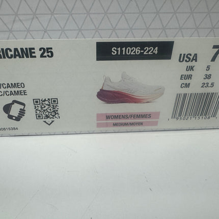 NEW Saucony Women's Hurricane 25 Running Shoe, White/Cameo,