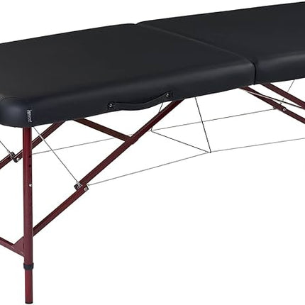Master Massage Zephyr Lightweight Portable Massage Table Package- Tattoo Table- Spa Bed (Black, Maroon)