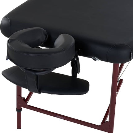 Master Massage Zephyr Lightweight Portable Massage Table Package- Tattoo Table- Spa Bed (Black, Maroon)