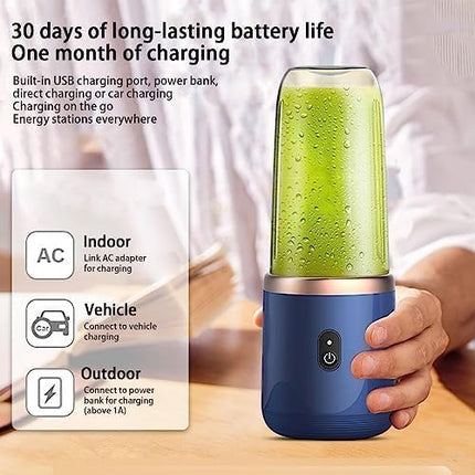 Portable Juicer, Personal Blender, 14Oz Smoothie and Juice Blender | Handheld Travel Fruit Mixer, Babies Food Mixing Machine Blender for Offices, Sports, Travel and Home Pochy