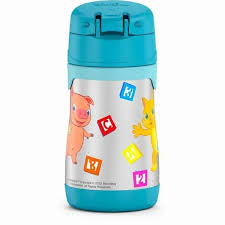 Thermos Kids Vacuum Insulated Stainless Steel 10 oz Straw Bottle, Cocomelon