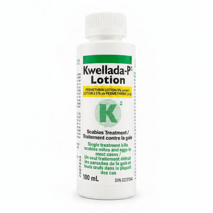 Kwellada P Lotion - 100ml - Single Treatment, Kills Scabies, Mites & Eggs