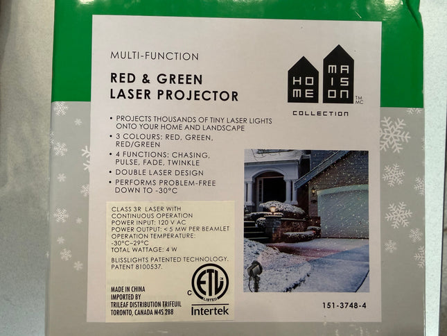 Green Laser Projector 3000 Sq. Ft./278 M2 (151-3748-4)