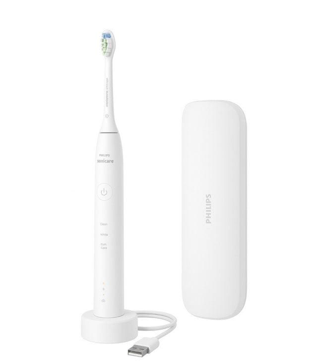 NEWOPENBOX Philips Sonicare 4900 Power Toothbrush, Rechargeable Electric Toothbrush with Pressure Sensor, WHITE