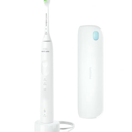 NEWOPENBOX Philips Sonicare 4900 Power Toothbrush, Rechargeable Electric Toothbrush with Pressure Sensor, WHITE