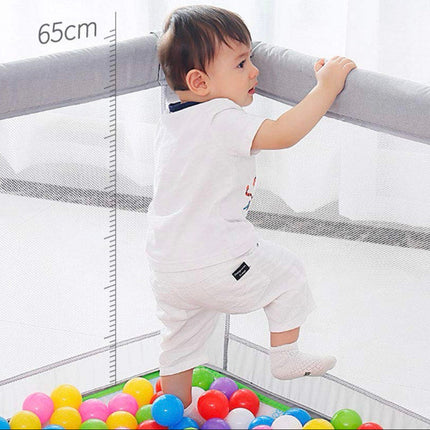 Baby Playpen Extra Large Center Indoor & Soft Breathable Mesh & Outdoor with Anti-Slip Base