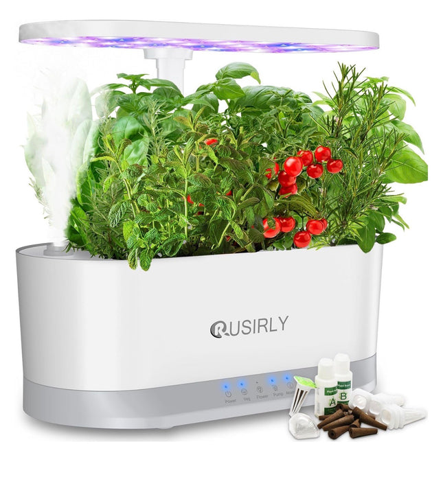 Hydroponics Growing System Indoor Garden 11Pods Planting Herb Garden Kit with Atomizer & Water Automatic Cycle System, Ideal Christmas Gifts for Mom Dad Men Women
