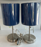 Hometrends Accent Lamp Navy Set of 2