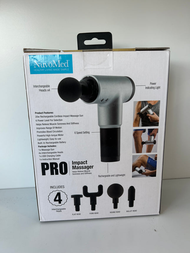 NuvoMed Pro Impact Massager 6-Speed Cordless Muscle Massager