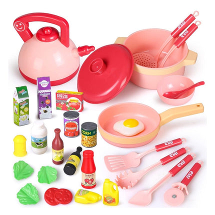 28  Pcs Kids Kitchen Toy w/ Foods
