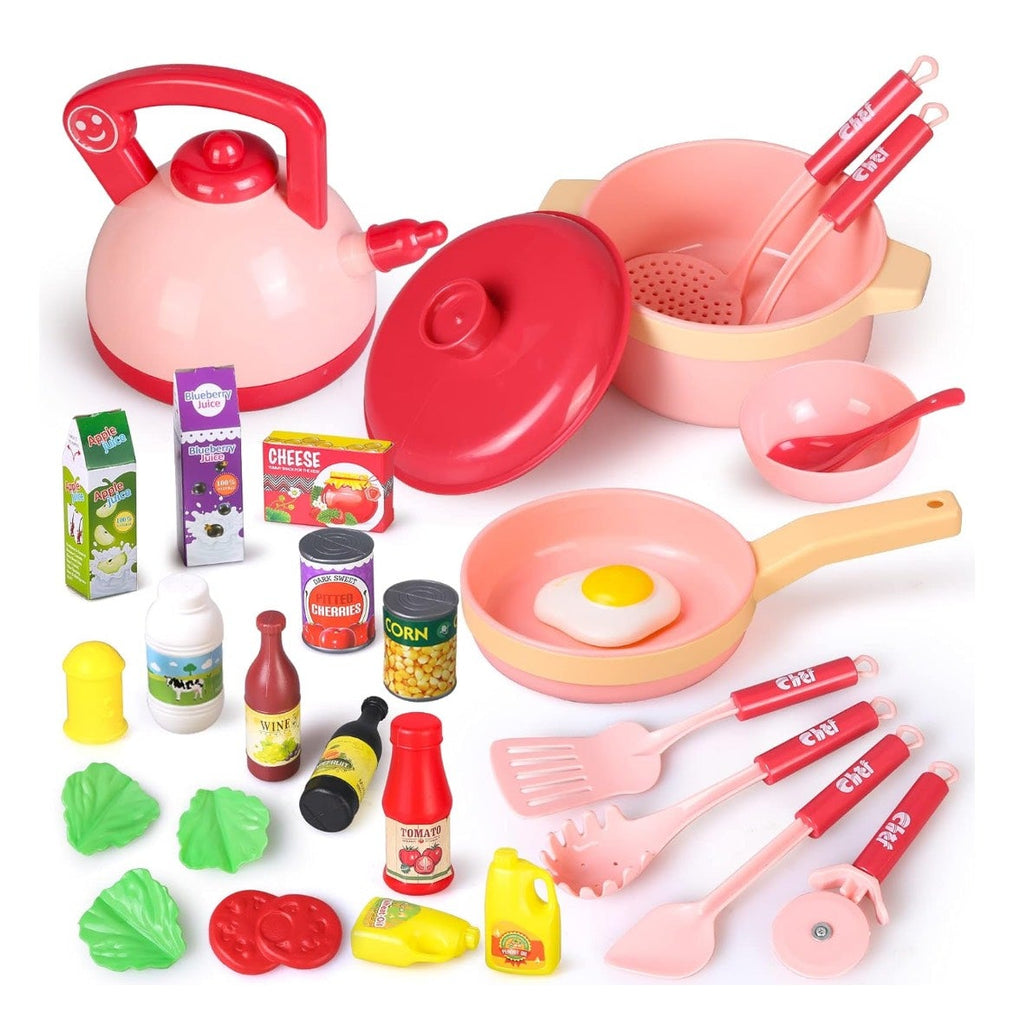 30 Pcs Kids Kitchen Toy w/ Foods