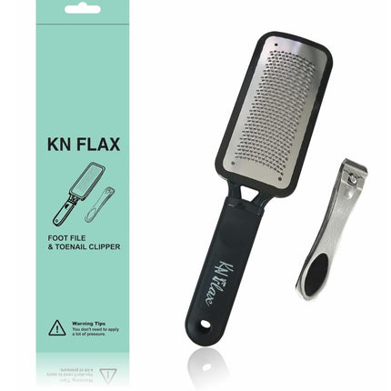 KN FLAX Foot File & Toenail Clipper