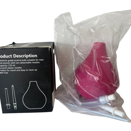 MELAO Enema Bulb 224ml w/ Three Nozzles