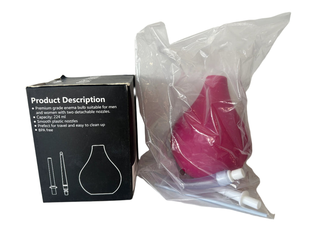 MELAO Enema Bulb 224ml w/ Three Nozzles