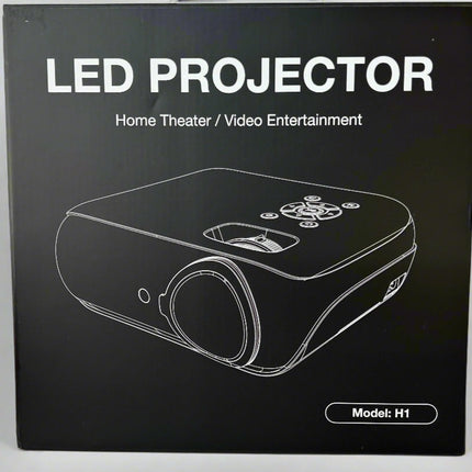 HAPPRUN Native 1080P Bluetooth Projector, Full HD Portable Outdoor Movie Projector with Built-in Speaker, Compatible with Smartphone, HDMI, USB, AV, Fire Stick, PS5 for Home, Bedroom, Outdoor Use