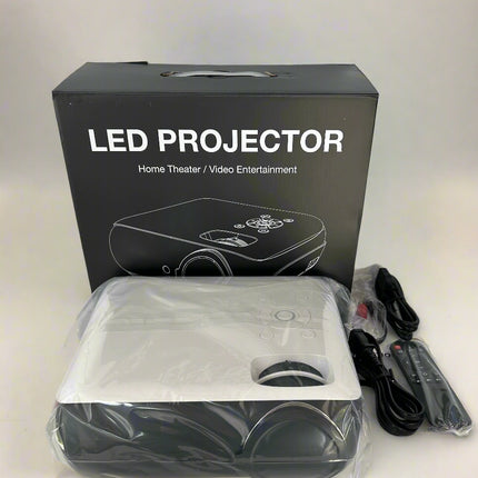 HAPPRUN Native 1080P Bluetooth Projector, Full HD Portable Outdoor Movie Projector with Built-in Speaker, Compatible with Smartphone, HDMI, USB, AV, Fire Stick, PS5 for Home, Bedroom, Outdoor Use