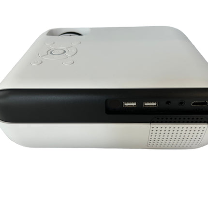 HAPPRUN Native 1080P Bluetooth Projector, Full HD Portable Outdoor Movie Projector with Built-in Speaker, Compatible with Smartphone, HDMI, USB, AV, Fire Stick, PS5 for Home, Bedroom, Outdoor Use