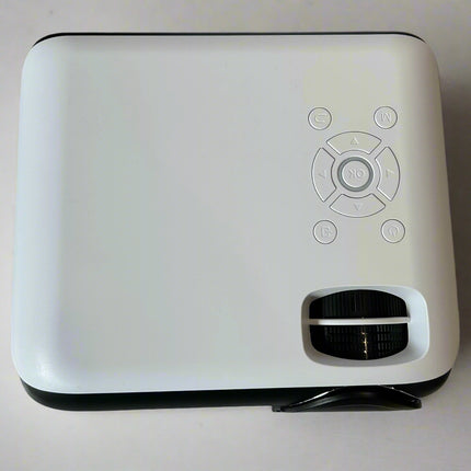 HAPPRUN Native 1080P Bluetooth Projector, Full HD Portable Outdoor Movie Projector with Built-in Speaker, Compatible with Smartphone, HDMI, USB, AV, Fire Stick, PS5 for Home, Bedroom, Outdoor Use