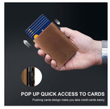 MEN'S MINIMAL GENUINE LEATHER SLIM WALLET