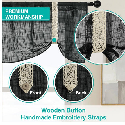Home Queen Tie Up 54 X 20" Curtain