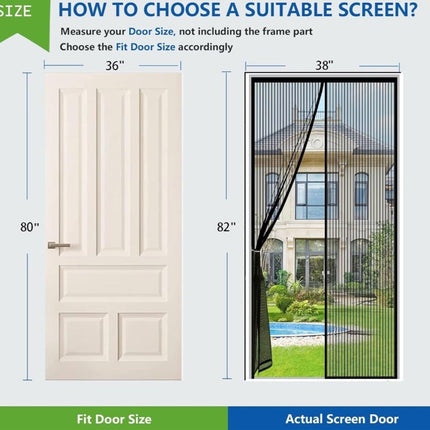 Magnetic Screen Door 38"W x 82"H