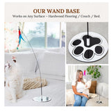 Suction Cup Cat Toys for Indoor Cats Interactive Suction Cup Cat Wand Toy Feather Teaser for Indoor Cats & Kittens Multi Surface Base for Hands Free Play