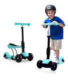 Kids Scooter,Toddler Scooter for Kids 2-5 Years Old,Adjustable Height and Removable Seat,with 3 LED Wheel Outdoor Activities T110