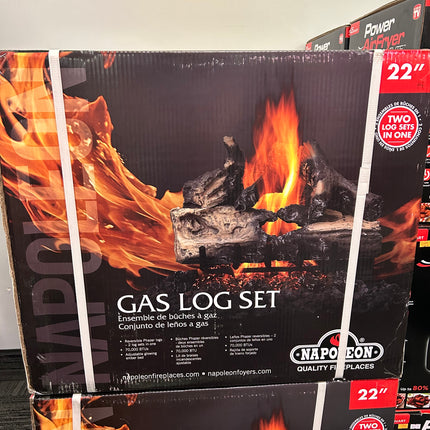 Napoleon Reversible Series GL22 22 Inch 6-Piece Gas Log Set with Burner - GL22N