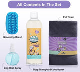 MY BFF LOVE Pet Grooming Gift Set For Cats & Dogs, 4 Pcs