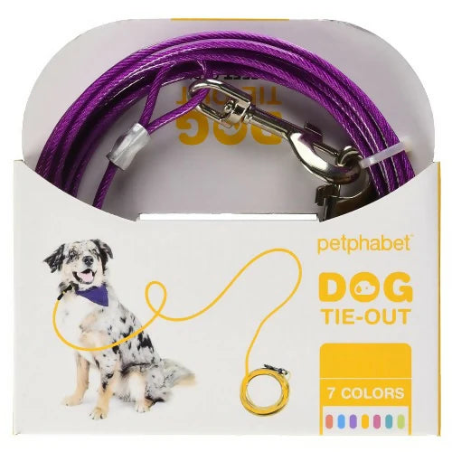 Petphabet Tie Out Cable Medium 20 ft