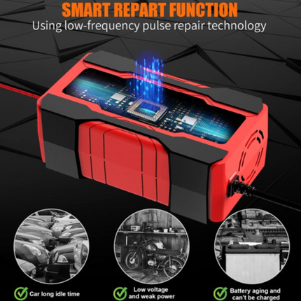 YONHAN Battery Charger 10-Amp 12V and 24V Fully-Automatic Smart Car Battery Charger, Battery Maintainer Trickle Charger, and Battery Desulfator with Temperature Compensat