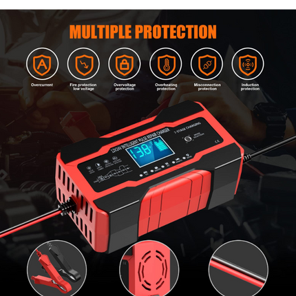YONHAN Battery Charger 10-Amp 12V and 24V Fully-Automatic Smart Car Battery Charger, Battery Maintainer Trickle Charger, and Battery Desulfator with Temperature Compensat
