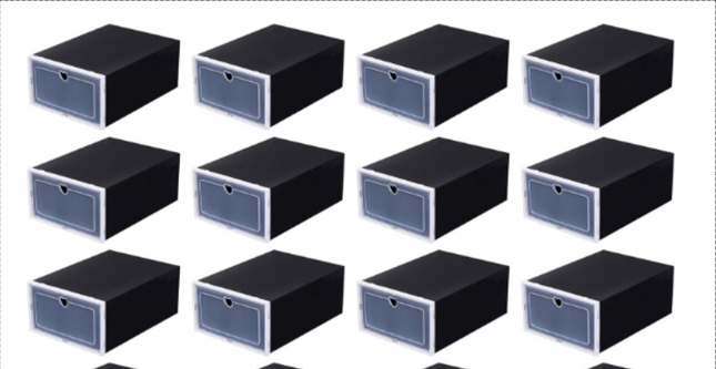 12 Pack Shoe Storage Organizer Boxes, Shoe Boxes Clear Plastic Stackable, Shoe Organizer for Closet, Plastic Shoe Boxes with Lids, Shoe Containers for Entryway, Bedroom