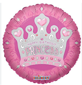 Kaleidoscope Happy Birthday Princess 18" Foil Helium Balloon , 1-piece