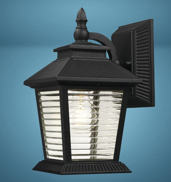 PreviousNext Patriot Lighting Horizon Matte Black Outdoor Wall Light, 1PC