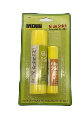 Menji Glue Stick 2-Pack, Stationery Adhesive
