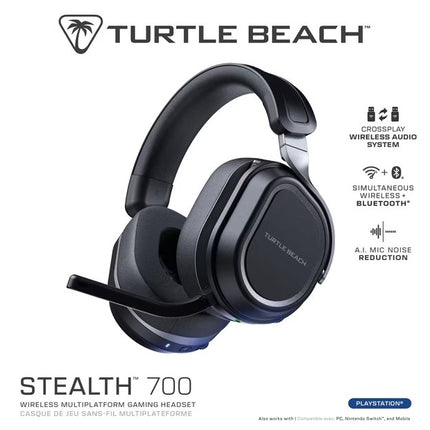 Turtle Beach Stealth 700 – Black PS5™, PS4™, PC, & Bluetooth® Equipped Mobile Devices, TBS-3101-05