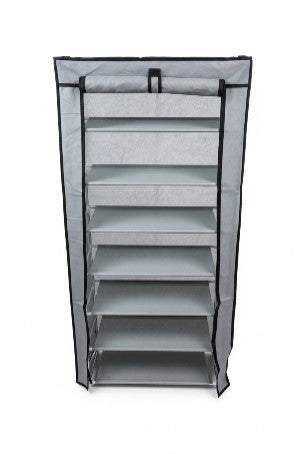 10 Layer Non-Woven Shoe Rack - Grey