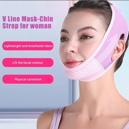 FlexAura V Line Mask-Chin Strap for Woman Facial Slimming Double Chin Strap, ONE SIZE FITS MOST