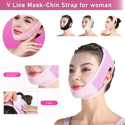 FlexAura V Line Mask-Chin Strap for Woman Facial Slimming Double Chin Strap, ONE SIZE FITS MOST