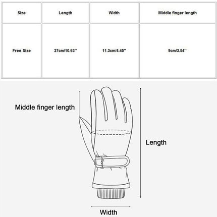 Vanolu Men's Winter Gloves for Skiing, Shoveling, BLACK/GREY SIZE XL