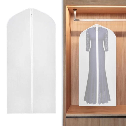 SIMHOA 1-piece 48" Translucent White Resistant Closet Storage Zippered Protective Cover Garment Dust Cover Dress Bag