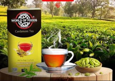 WORLD OF FOODS Cardamon Tea 25 tea bags, 2g EACH