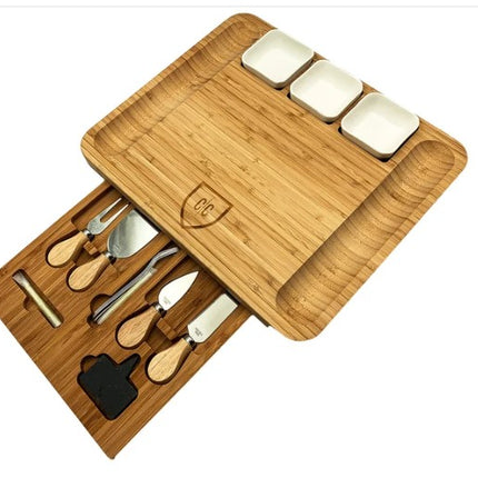 CARNIVORE CLUB Charcuterie Serving Board Plus Knife Set