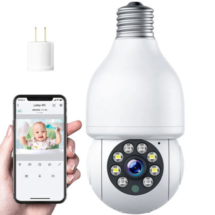 Campark SC16 1080P Wireless WiFi Motion Tracking Lightbulb Security Camera, 1-Count