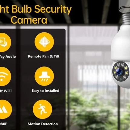 Campark SC16 1080P Wireless WiFi Motion Tracking Lightbulb Security Camera, 1-Count