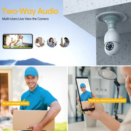 Campark SC16 1080P Wireless WiFi Motion Tracking Lightbulb Security Camera, 1-Count
