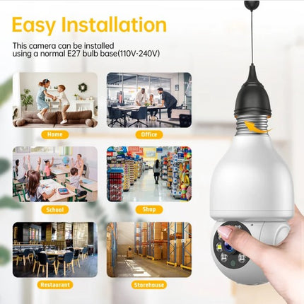 Campark SC16 1080P Wireless WiFi Motion Tracking Lightbulb Security Camera, 1-Count
